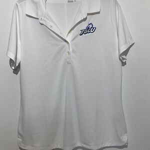 Nike Men's White Half Button Dri-Fit Florida Golf Coast University Polo Sz XL